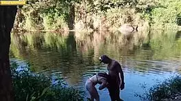 friend's unprotected woods fuck and facial, secret married men encounters in virgin forest