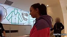 Flawless czech teen teased in supermarket, then drilled in pov