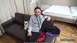 Flawless czech teen teased in supermarket, then drilled in pov