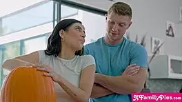 Free use teen 18+ stepsister theodora day for halloween and her bff lily larimar too