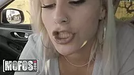 Indica Monroe Climbs Into Car For Intense Face Fuck