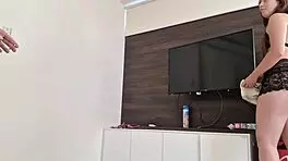 hey, watch my exotic wife take that big cock deep!