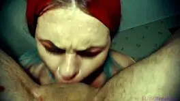 my wild stepsis, she drain my balls with double throatpie, ugh