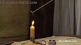 slaves hands tied up for masturbation by dominant lesbian madame