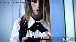 Fetish voyeuristic teen in uniform cumshot