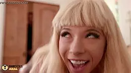 Petite Kenzie's Rough Anal Orgasms in Garage