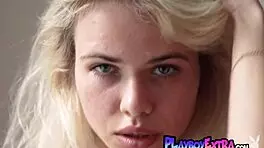 Petite Russian Blondie Aleksandra Smelova Strips in Bikini, Naked, Showing Small Tits and Pussy Softly