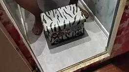 Stepsister catches me in the toilet watching her naked photos.