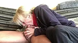 Watch this great blowjob with little blonde