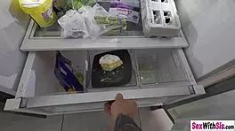 Skinny stepsister Angel Windell gets pussy fucked after sloppy blowjob