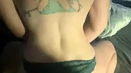 pretty babysitter rides big cock on beach in reverse cowgirl