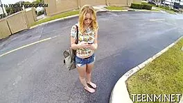 Cash for beauty, lucy tyler gives skillful blowjob in teen hardcore sucking