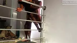 My big ass ebony ex-girlfriend gets Christmas pounding