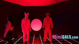 animatronics come to life at night to fuck asian teen 18+ guard