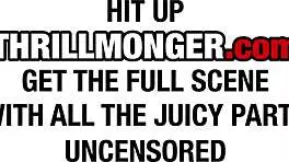 Nina White in Thrilly's Apartment, Sexy Tatted Ebony Latina with Perky Tits and Pierced Nipples Gobbling Up BBC 😍