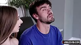 Little princess Penelope Kay deepthroats and rides in cowgirl