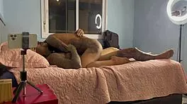 Crazy fuck on airbnb with the tight student creampie anal