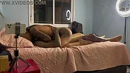 Crazy fuck on airbnb with the tight student creampie anal