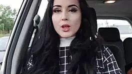 Hot Adams Family daughter SMOKES in car before teasing