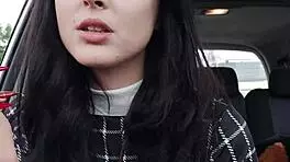 Hot Adams Family daughter SMOKES in car before teasing