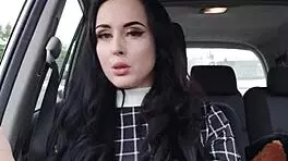 Hot Adams Family daughter SMOKES in car before teasing