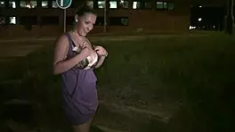 i saw krystal swift flash her huge tits on the street before joining a public orgy