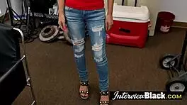 Horny asian blonde teen 18+ gets nailed