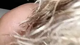 slutty french blonde cheats with extreme orgasm on phone