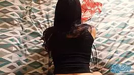 look how she was nice surprise i ate, ebony teen rides cowgirl to creampie