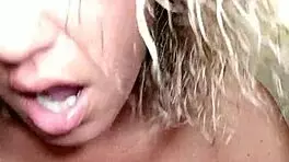 slutty french blonde cheats with extreme orgasm on phone