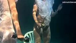 polcharova and siskina are wet horny lesbians underwater