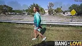 London Tisdale Gets Picked Up And Left Behind After A Quick Encounter