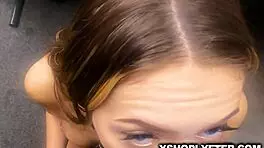 jc wilds lets officer giovanni francesco fuck her fresh muff to get free, with deepthroat and handjob