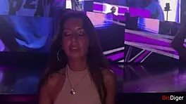 Horny Girl Bends Over For Anal Sex In Nightclub Toilet