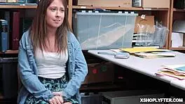 jc wilds lets officer giovanni francesco fuck her fresh muff to get free, with deepthroat and handjob