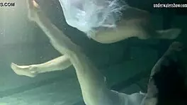 polcharova and siskina are wet horny lesbians underwater