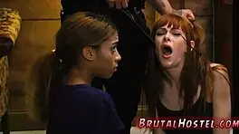 Extreme BDSM bondage for sexy youthful black ebony teens 18+ Alexa Nova and Kendall