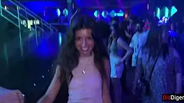 Horny Girl Bends Over For Anal Sex In Nightclub Toilet