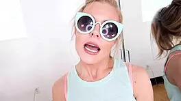 Nicole Clitman Takes Huge Cock Down Her Throat in POV Deepthroat Facefuck. Ends with Cum Swallow!