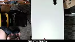 mall officer finds stolen items in the suspect's pants and fucks the thief