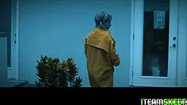 Annas Man Wraps His Arms Around Her And Whips Out His Extra Large Boner To Stuff Her Muff With