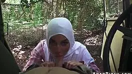 French Arab Girl Tries Anal First Time at Home