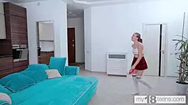 Hot lesbian babes explore each other with fingers and dildo