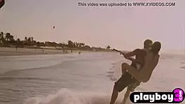 beautiful babes enjoyed a hot surfing so naked and sexy