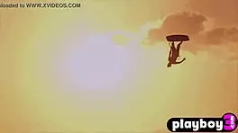 beautiful babes enjoyed a hot surfing so naked and sexy