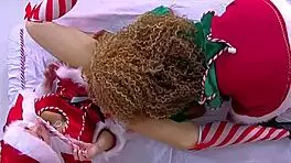 Nadia White Spanks Nins Rivera Hard for Christmas!