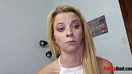 Therapist Step Daughter Rides Old Man with Blowjob and Petite Pussy Fucking