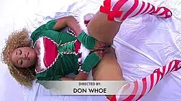 Nadia White Spanks Nins Rivera Hard for Christmas!