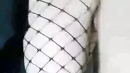 Slender Russian Girlfriend In Skirt And Stockings Fucked Standing With Monster Cock In Tight Pussy Cum Inside