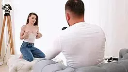 handsome agent assfucks adorable newcomer at porn audition